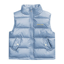 Gilet invernale caldo e leggero per bambini e bambine, con collo alto, senza maniche, per bambini di 5-6 anni.