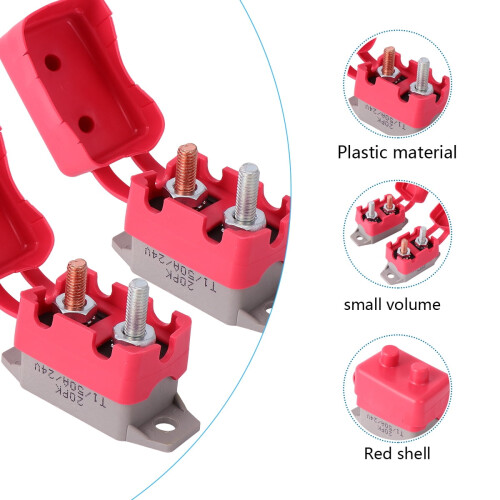 Automatic Reset Circuit Breaker 12V/24V 50A Bolt Type 2 pcs 2