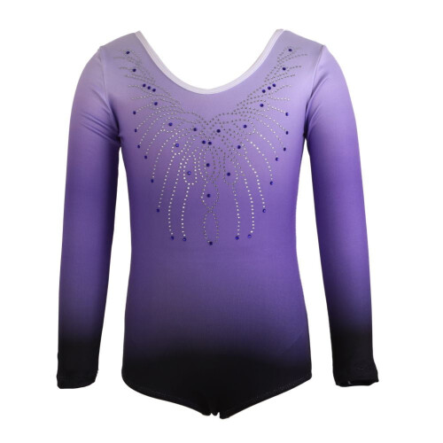 Collant de ginástica de manga comprida, estilo collant de balé, para meninas. 2