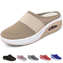 Ortopædiske gåsko til kvinder – Luftpude, Slip-On Mule, Diabetikervenlig, Svangstøtte, Skridsikker sål, Åndbart mesh