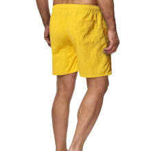 Liquidación de pantalones cortos para hombre, pantalones cortos holgados de cintura elástica media con bolsillos, color amarillo, talla 3XL.