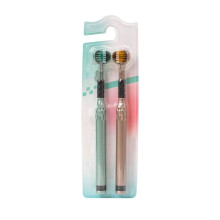 Adult Toothbrush 2 Pack with Soft Bristles, Three Sided 3D Design for Deep Surface Cleaning