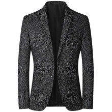 Terno masculino tamanho pequeno, estilo coreano, elegante e casual, ideal para homens de meia-idade, perfeito para primavera e outono. Jaqueta