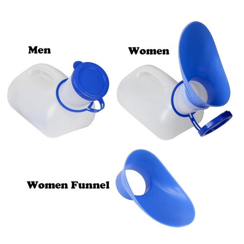 Φορητό ουρητήριο Unisex για αυτοκίνητο, ταξίδια και κάμπινγκ – με καπάκι και χωνί,