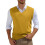 Herren-Strickweste mit V-Ausschnitt, einfarbig, bequeme Passform 4