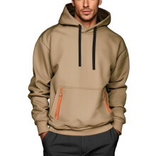 Moletom masculino com capuz, casual, com cordão, leve, esportivo, com bolso, tamanho M.