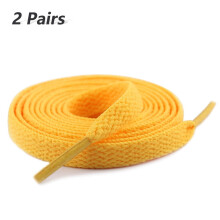 2 paar platte schoenveters voor sneakers, 29 kleuren schoenveters voor sneakers, sportveters in 6 verschillende lengtes, goudkleurig, 160 cm
