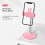 Cute Bunny Phone Stand, Adjustable Height & Angle, Pink 3