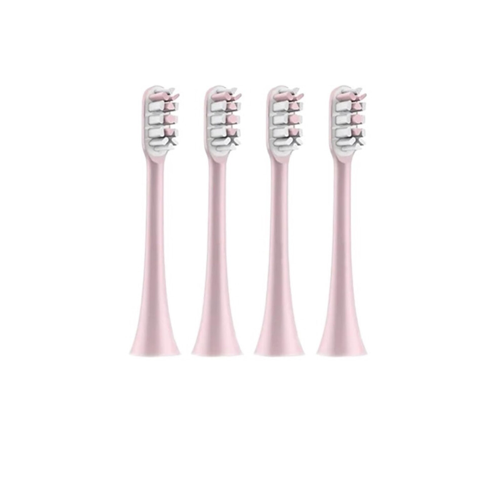 Pink Electric Toothbrush Heads Soft Bristles With Indicator, Compatible With Xiaomi Soocas, 4 Pack