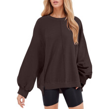 Felpe da donna vestibilità ampia girocollo maniche lunghe top casual autunno felpe pullover leggere autunno e inverno taglie forti