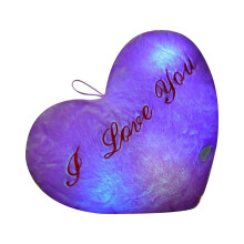 Πολύχρωμο φωτεινό μαξιλάρι αγάπης I Love You Εξομολόγηση μαξιλάρι σε σχήμα καρδιάς