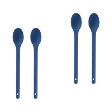 4 Silikonlöffel, Suppenlöffel, Salatlöffel, Reislöffel für Kinder, Portionslöffel, antihaftbeschichtet, zum Umrühren