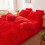 Red Twin Comforter Cover Set with Pillowcase 3