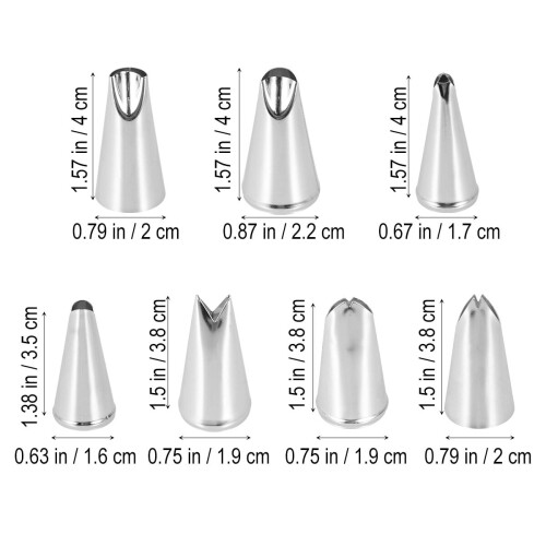 GOOHOCHY7PCS Rostfria Spritsmunstyckespåsar 1