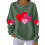 Γυναικείο Φούτερ Αγίου Βαλεντίνου με Στάμπα Love Heart και Γραφικά Ριμπ Λαιμόκοψη, 1