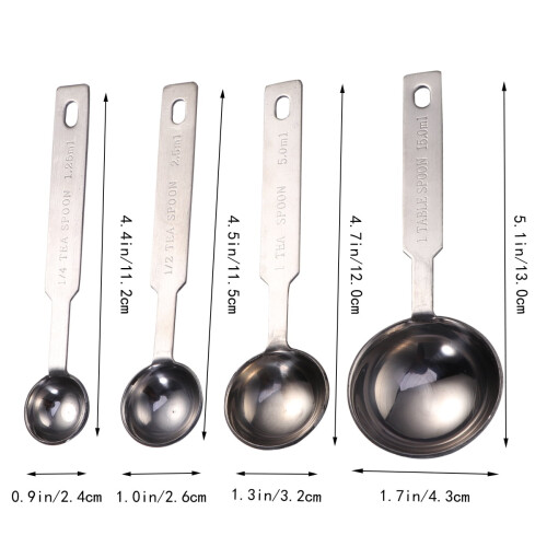 Stainless Steel Measuring Spoons Set 4pc 1