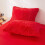 Christmas Comforter Cover Queen Red Plush 3-Piece Set 5