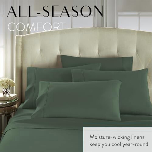 King Microfiber Bed Sheet Set with 4 Pillowcases 2