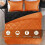 Full Size Comforter Set Orange Black 3-Piece 4