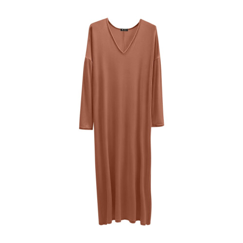 Camicie da notte da donna, maniche a 3/4, scollo a V, lunghe, casual, comode, da notte 1