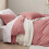 Roze klei dekbedovertrekset – Polyester microvezel, Queen 3