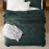 Queen Size Quilt Dark Green 90x96 Inch 8