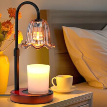 Dimmable Electric Candle Warmer Lamp with Timer, Height-Adjustable, Flameless Scented Wax Melter – Compatible with All Candle Jars