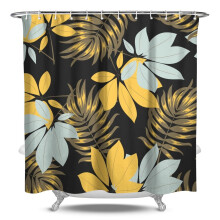 Letní zářivý květinový sprchový závěs 84x72 palců, retro design, rychleschnoucí koupelnová dekorace