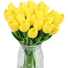 Roze kunsttulpen, 10 stuks realistische neptulpen voor thuis, bruiloft, feest, babyshower decoratie (roze)
