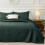 Παπλώματα Queen Size - Μαλακά Υπερήχων Queen Quilt Bedding - Σκούρο Πράσινο Κάλυμμα Κρεβατιού - 1