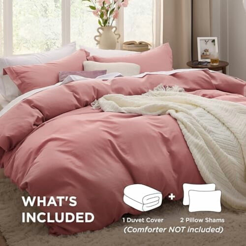 Set copripiumino Pink Clay, misura Queen Size, 3 pezzi 1