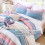Twin XL comforter set pink purple blue 2-piece 5