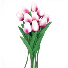 Tulipani artificiali blu, fiori in PU effetto "tocco reale" da 33 cm, bouquet da 10 pezzi per vaso – Regalo per la festa della mamma, Pasqua, San