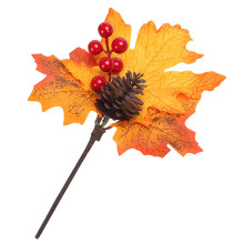 Kunstmatige esdoornbladeren en zonnebloemen – Nep herfststruiken voor thuis, tafeldecoratie, Thanksgiving decoratie (geschikt voor gebruik