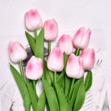 10 tulipani artificiali realistici in plastica effetto seta, simulazione floreale per decorazione domestica
