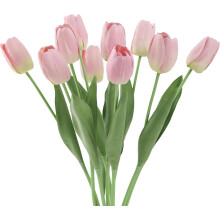 10 tulipani artificiali rosa chiaro – Fiori finti in seta per vasi, matrimoni, feste, decorazioni per la casa e l'ufficio.
