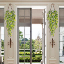 Kunstmatige hangplanten en rozenranken – Plastic nepbloemen voor binnen/buiten, muur, plafond en woonkamerdecoratie