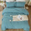 Boho Teal Queen-sengeteppesett, 3 stk. 4