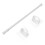 Gordijnstang uitschuifbaar, wit hars, 1 set, 11,8-19,7 inch 5