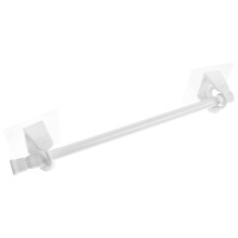 Barra telescópica para cortinas, resina blanca, 1 juego, 11,8-19,7 pulgadas.
