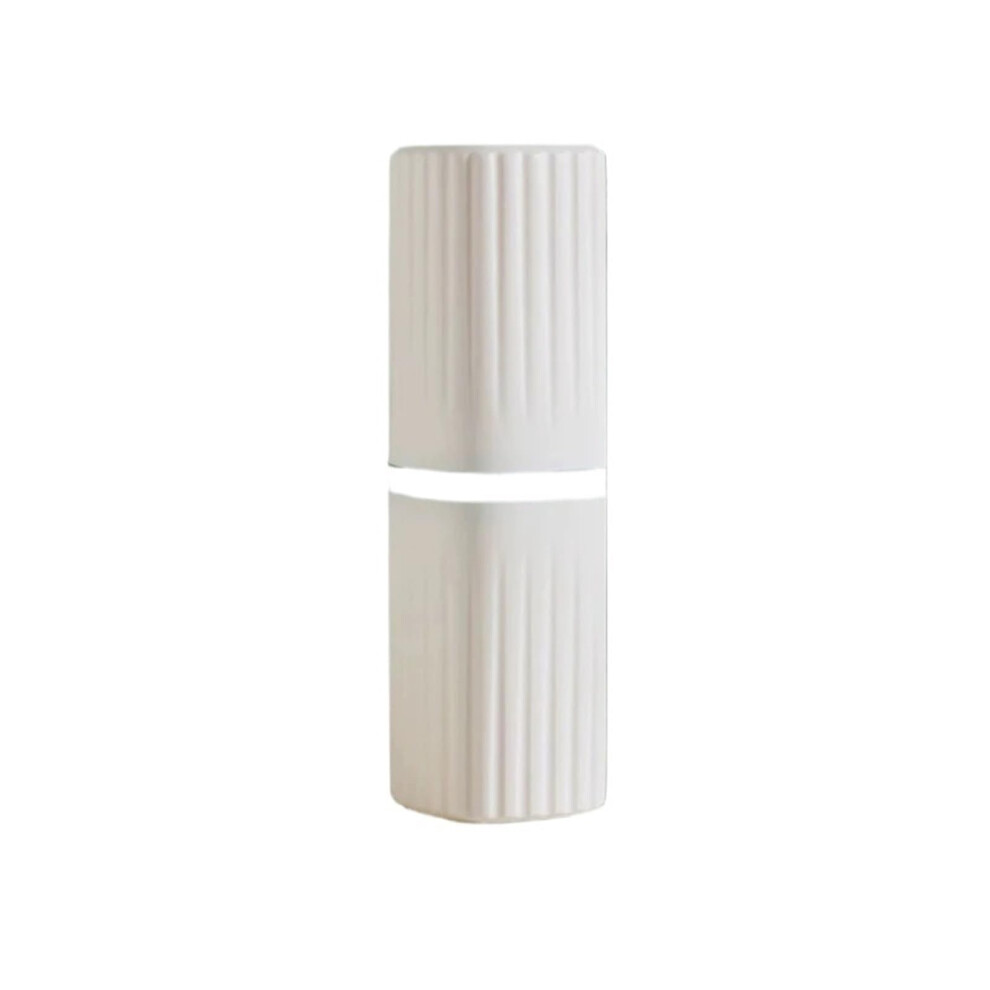 Travel Toothbrush Case with Ventilation and Divider, White Holder for Manual and Electric Brushes