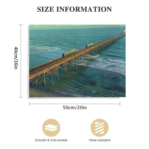 Αφίσα Folly Beach 20x16 ιντσών – Πολύχρωμος καμβάς τοίχου, διακόσμηση φωτογραφιών 2