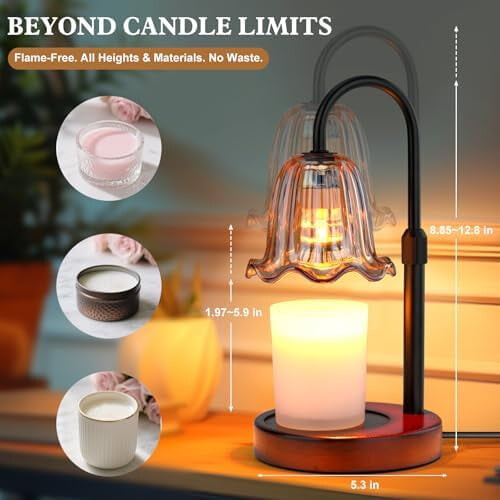 Scaldacandele elettrico con timer e luce dimmerabile 1