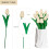 Buquê com 10 tulipas artificiais azuis de 33 cm (13 polegadas) em PU 2
