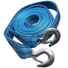 Winch Strap with Hook Trailer Rope 5 Tons Tow Rope 4 Meter Winch Rope Emergency Rope for Towing Vehicles Boats and Ski Blue