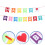 Happy Birthday Banner – Burlap Rainbow Letters, Reusable 1
