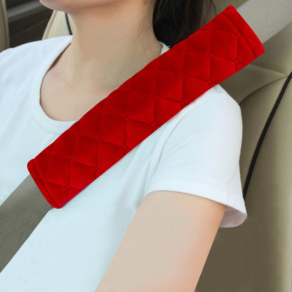 2 Pcs Soft Auto Seat Belt Cover Seatbelt Cushions Shoulder Pad For A More Comfortable Driving Compatible With All Cars And Backpack 9193271709626