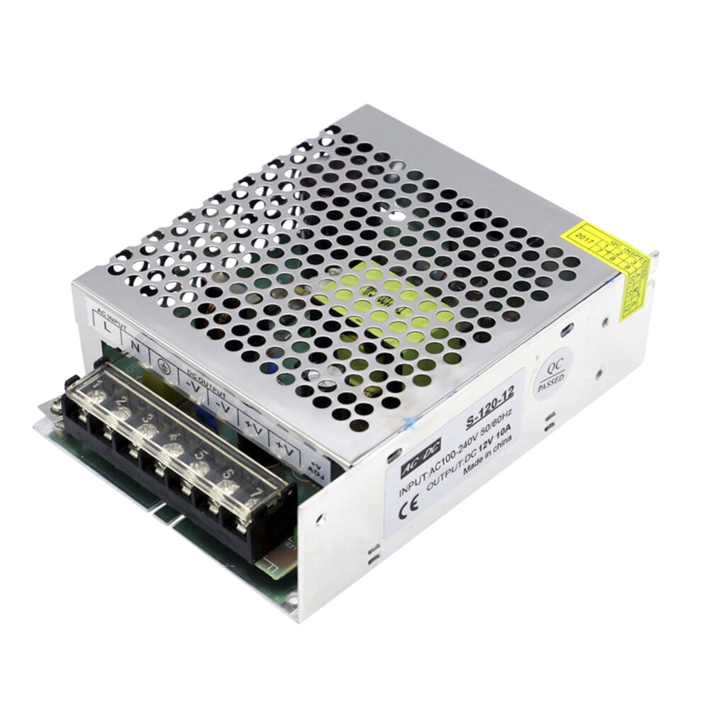 Ac 100-240V To Dc 12V 10A 120W Regulated Switching Power Adapter - Voltage Transformer For Strips Light, Camera, Computer Project, Radio 9175034878152