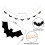 Διακόσμηση για το Halloween: Γιρλάντα με χάντρες από ξύλινες νυχτερίδες για 3