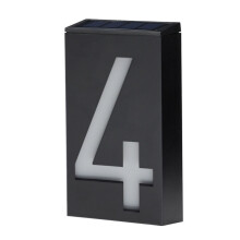 Solar LED Address Number Lights, IP65 Waterproof Hanging Outdoor Sign, Compatible with Garden/Yard Decor